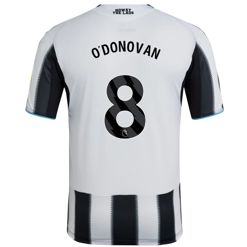 Danxen Bambino Maglia Alex O'donovan #8 Nero Bianco Kit Gara Home 2025/26 Maglietta