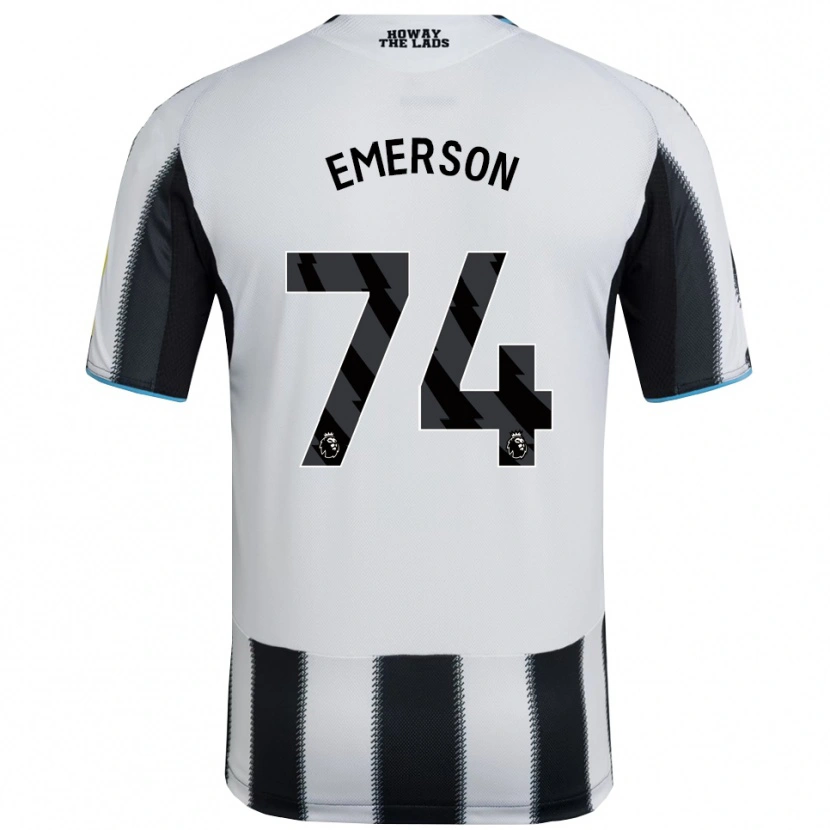 Danxen Bambino Maglia Johnny Emerson #74 Nero Bianco Kit Gara Home 2025/26 Maglietta