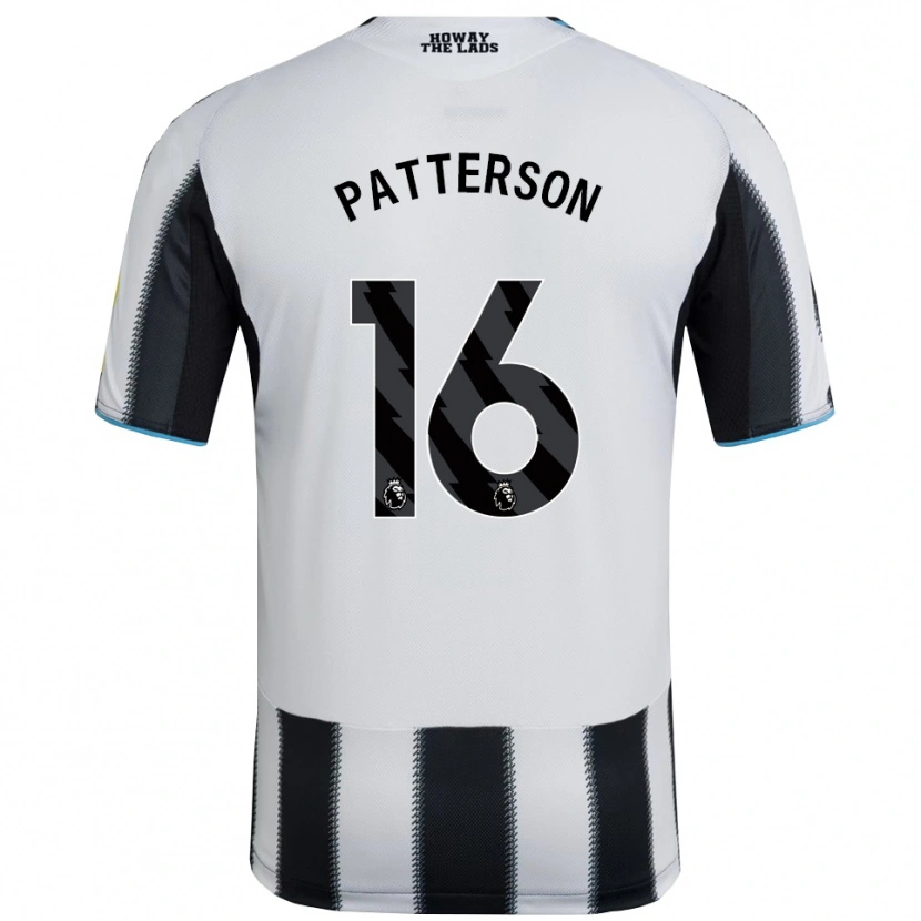 Danxen Bambino Maglia Jack Patterson #16 Nero Bianco Kit Gara Home 2025/26 Maglietta