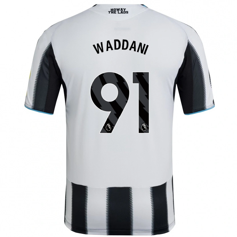 Danxen Bambino Maglia Mohamed Waddani #91 Nero Bianco Kit Gara Home 2025/26 Maglietta