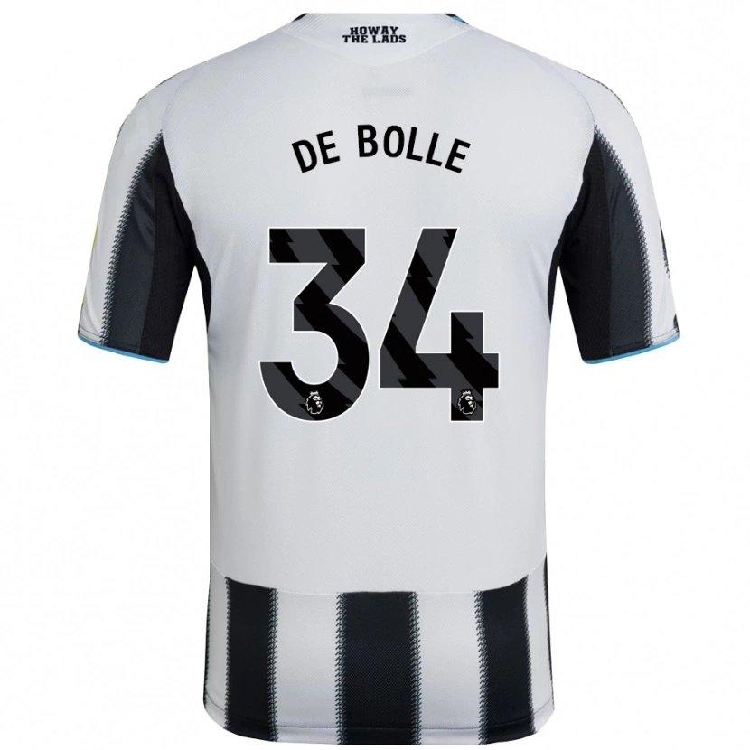 Danxen Bambino Maglia Lucas De Bolle #34 Nero Bianco Kit Gara Home 2025/26 Maglietta