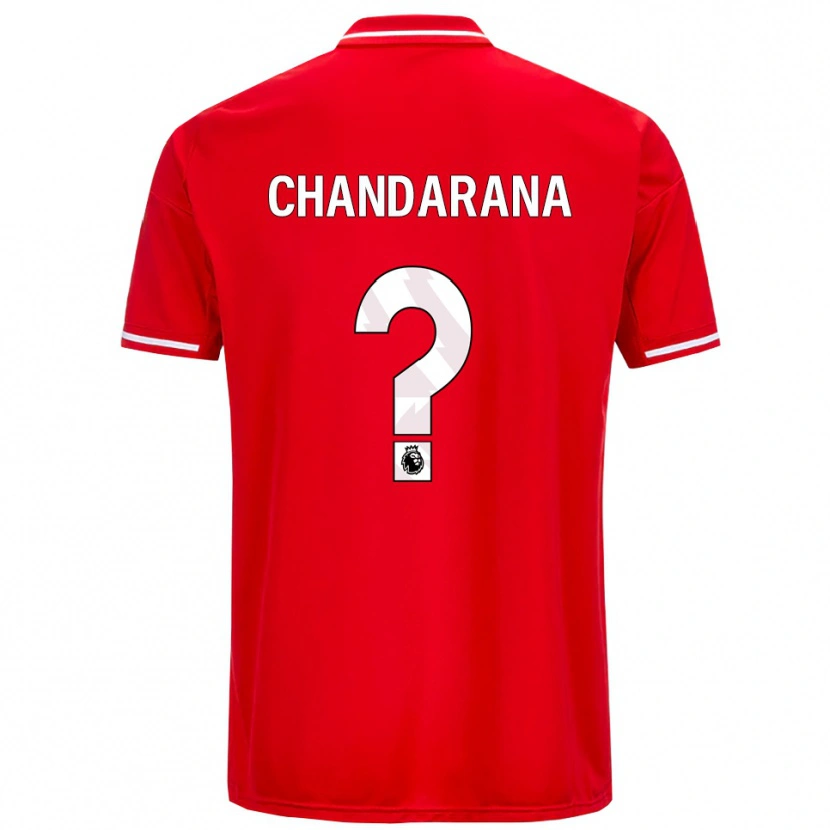 Danxen Bambino Maglia Millie Chandarana #0 Rosso Bianco Kit Gara Home 2025/26 Maglietta