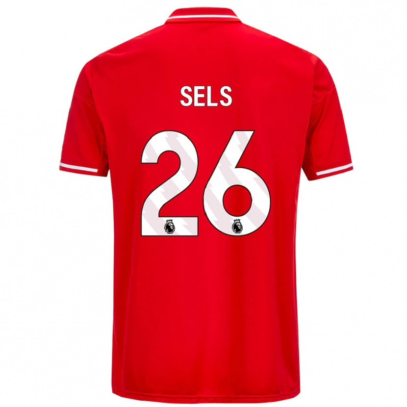 Danxen Bambino Maglia Matz Sels #26 Rosso Bianco Kit Gara Home 2025/26 Maglietta