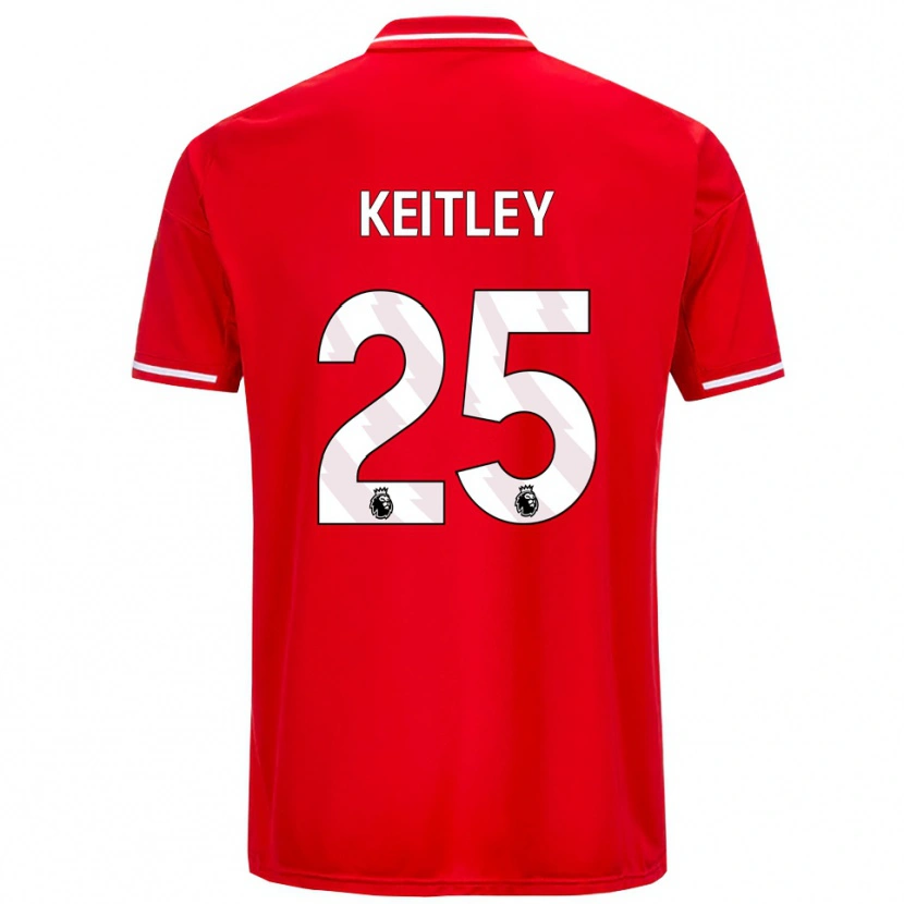 Danxen Bambino Maglia Alice Keitley #25 Rosso Bianco Kit Gara Home 2025/26 Maglietta
