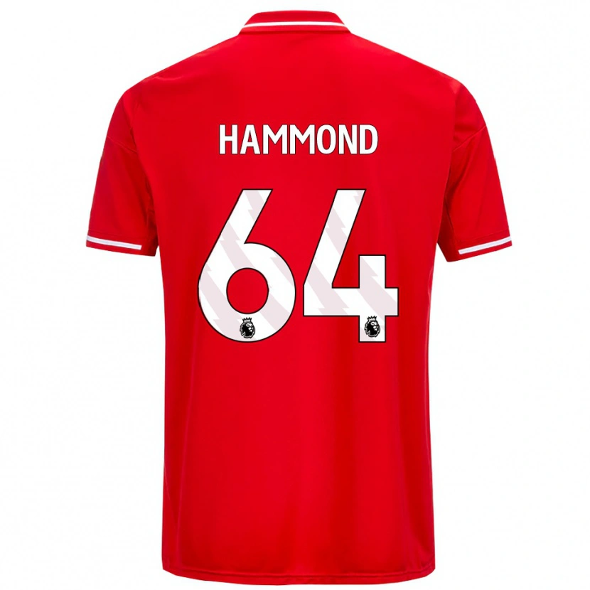Danxen Bambino Maglia Ben Hammond #64 Rosso Bianco Kit Gara Home 2025/26 Maglietta
