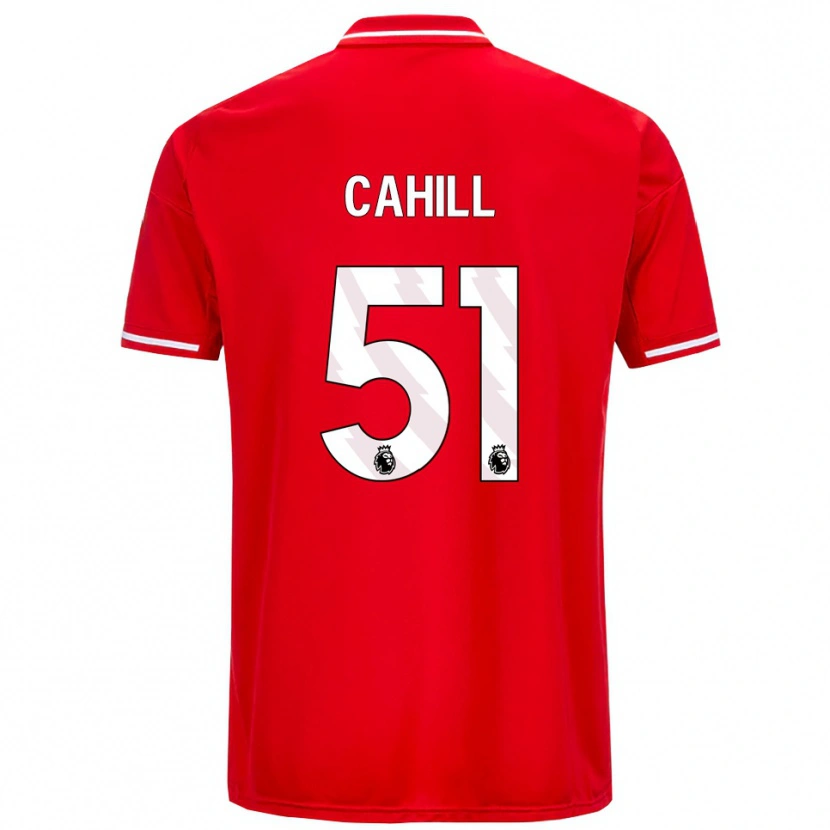 Danxen Bambino Maglia Shae Cahill #51 Rosso Bianco Kit Gara Home 2025/26 Maglietta