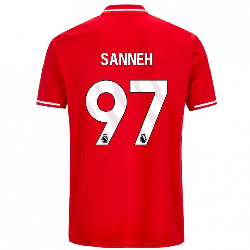 Danxen Bambino Maglia Buba Sanneh #97 Rosso Bianco Kit Gara Home 2025/26 Maglietta
