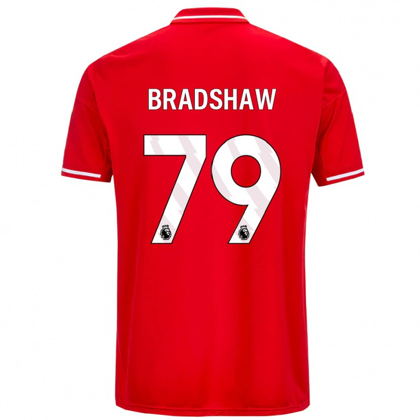 Danxen Bambino Maglia Alfie Bradshaw #79 Rosso Bianco Kit Gara Home 2025/26 Maglietta