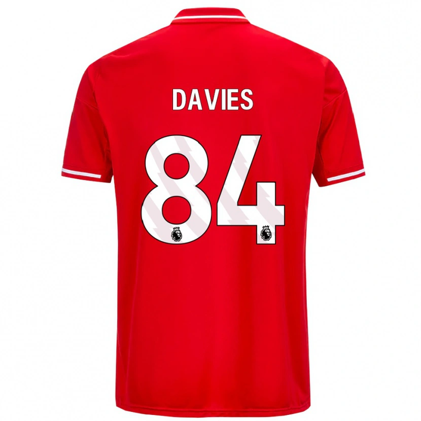 Danxen Bambino Maglia Isaac Davies #84 Rosso Bianco Kit Gara Home 2025/26 Maglietta