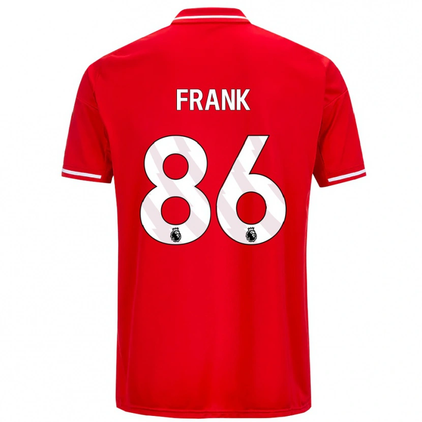 Danxen Bambino Maglia Frank Djamna #86 Rosso Bianco Kit Gara Home 2025/26 Maglietta