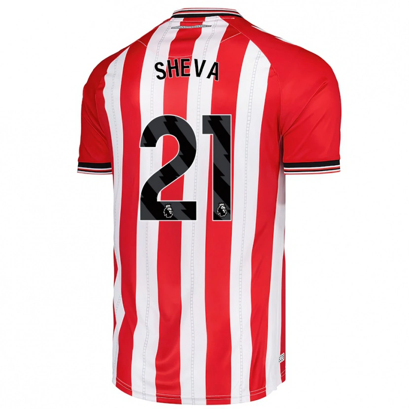 Danxen Bambino Maglia Marissa Sheva #21 Rosso Bianco Kit Gara Home 2025/26 Maglietta