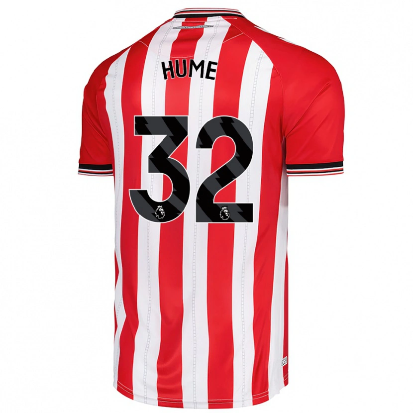 Danxen Bambino Maglia Trai Hume #32 Rosso Bianco Kit Gara Home 2025/26 Maglietta