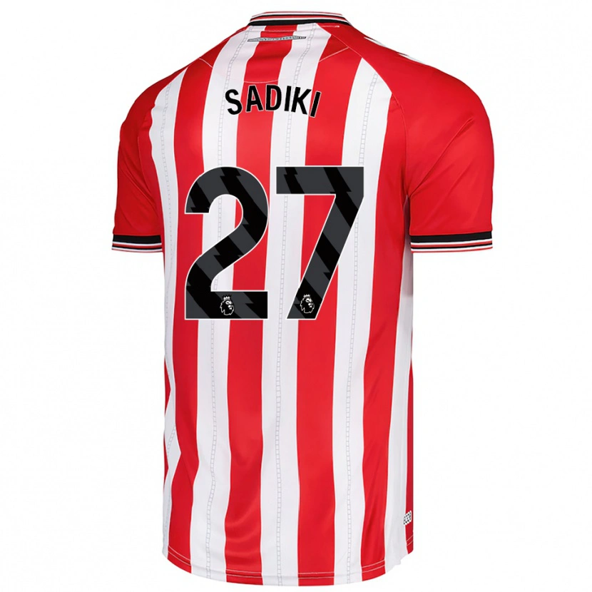 Danxen Bambino Maglia Noah Sadiki #27 Rosso Bianco Kit Gara Home 2025/26 Maglietta