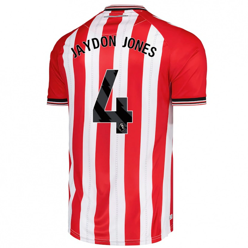 Danxen Bambino Maglia Jaydon Jones #4 Rosso Bianco Kit Gara Home 2025/26 Maglietta