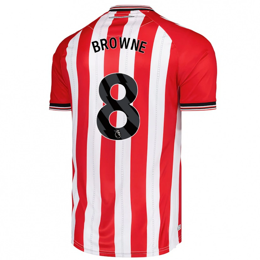 Danxen Bambino Maglia Alan Browne #8 Rosso Bianco Kit Gara Home 2025/26 Maglietta