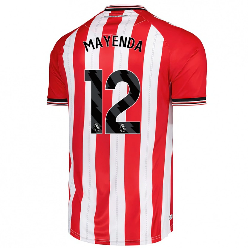 Danxen Bambino Maglia Eliezer Mayenda #12 Rosso Bianco Kit Gara Home 2025/26 Maglietta