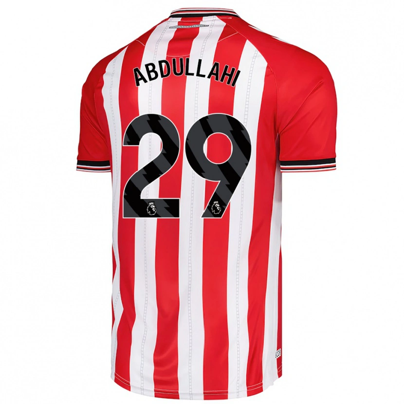 Danxen Bambino Maglia Ahmed Abdullahi #29 Rosso Bianco Kit Gara Home 2025/26 Maglietta