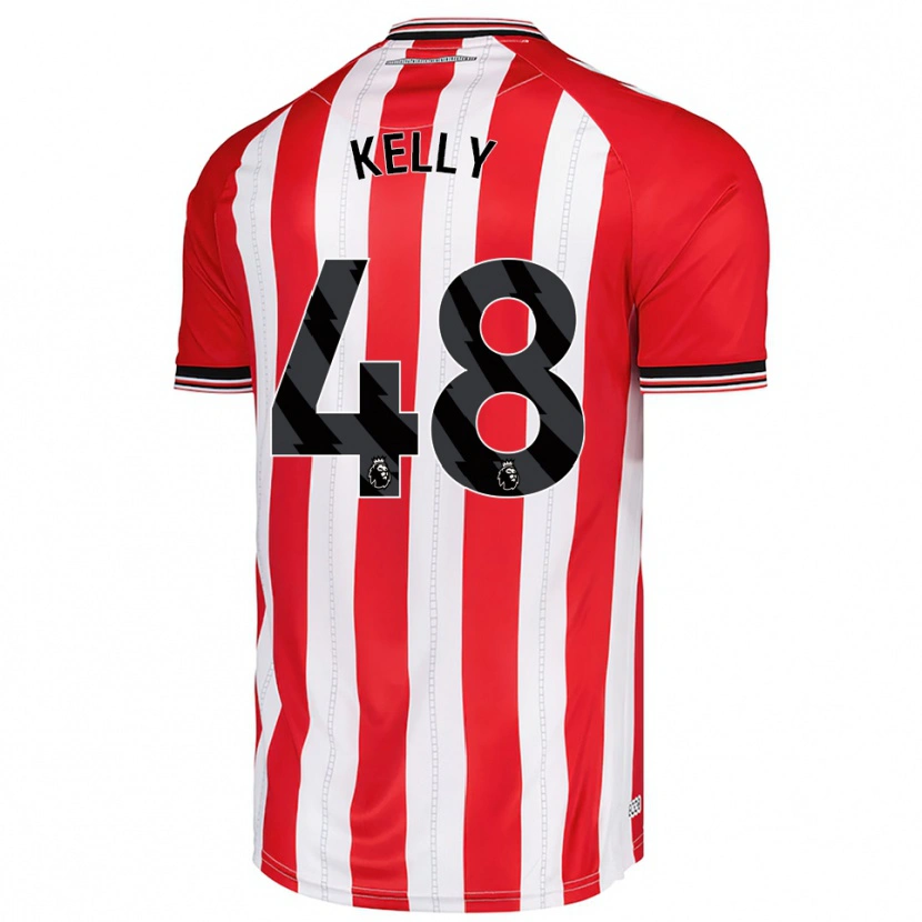 Danxen Bambino Maglia Caden Kelly #48 Rosso Bianco Kit Gara Home 2025/26 Maglietta