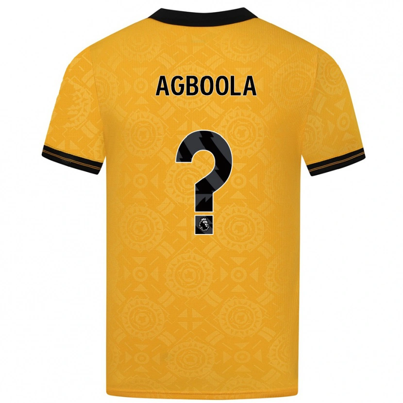 Danxen Bambino Maglia Michael Agboola #0 Giallo Nero Kit Gara Home 2025/26 Maglietta