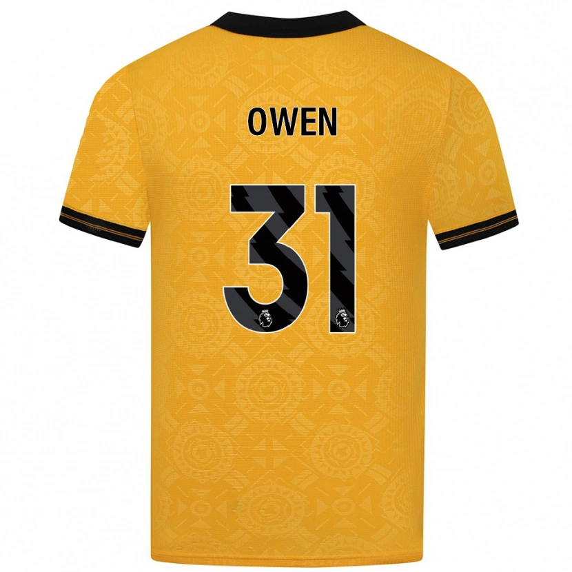 Danxen Bambino Maglia Skye Owen #31 Giallo Nero Kit Gara Home 2025/26 Maglietta