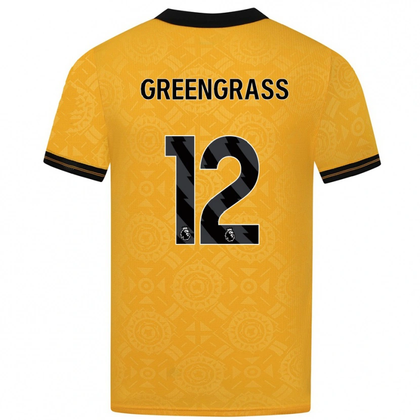 Danxen Bambino Maglia Charlotte Greengrass #12 Giallo Nero Kit Gara Home 2025/26 Maglietta