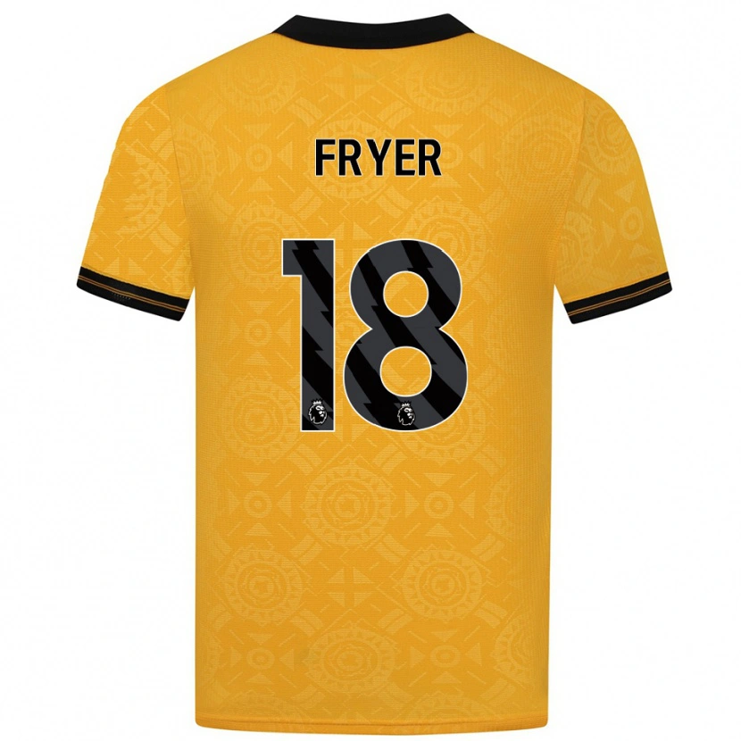 Danxen Bambino Maglia Hannah Fryer #18 Giallo Nero Kit Gara Home 2025/26 Maglietta