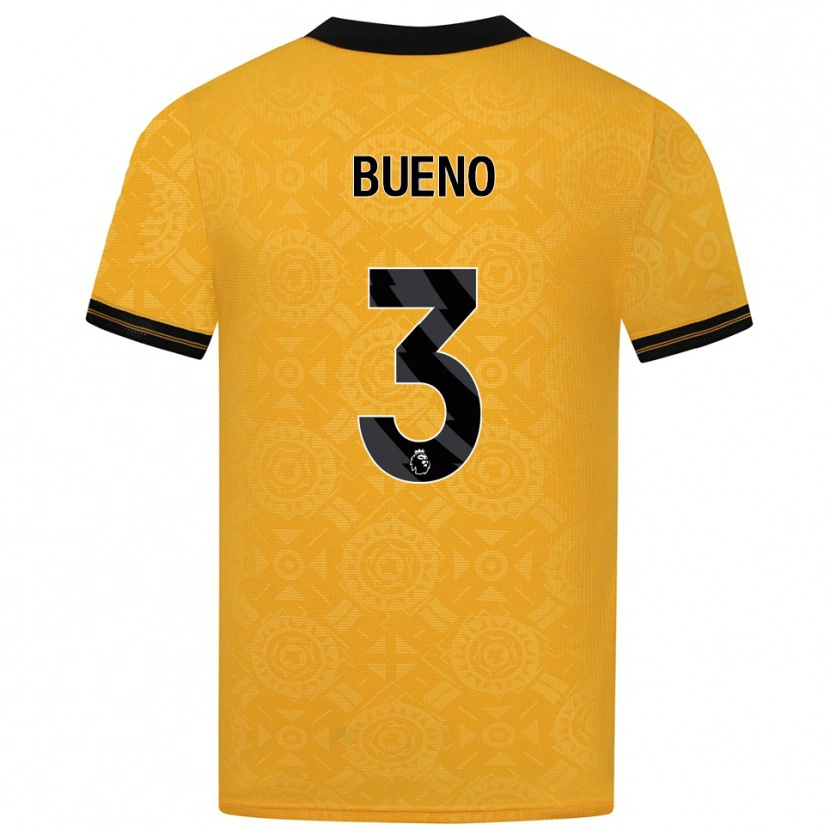 Danxen Bambino Maglia Hugo Bueno #3 Giallo Nero Kit Gara Home 2025/26 Maglietta