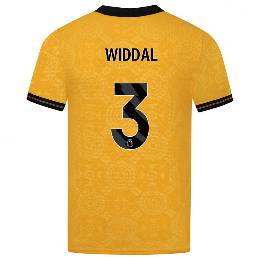 Danxen Bambino Maglia Natalie Widdal #3 Giallo Nero Kit Gara Home 2025/26 Maglietta