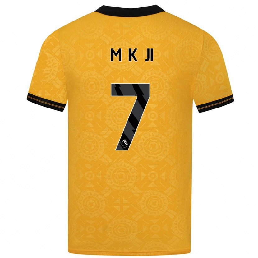 Danxen Bambino Maglia Min-Kyu Ji #7 Giallo Nero Kit Gara Home 2025/26 Maglietta