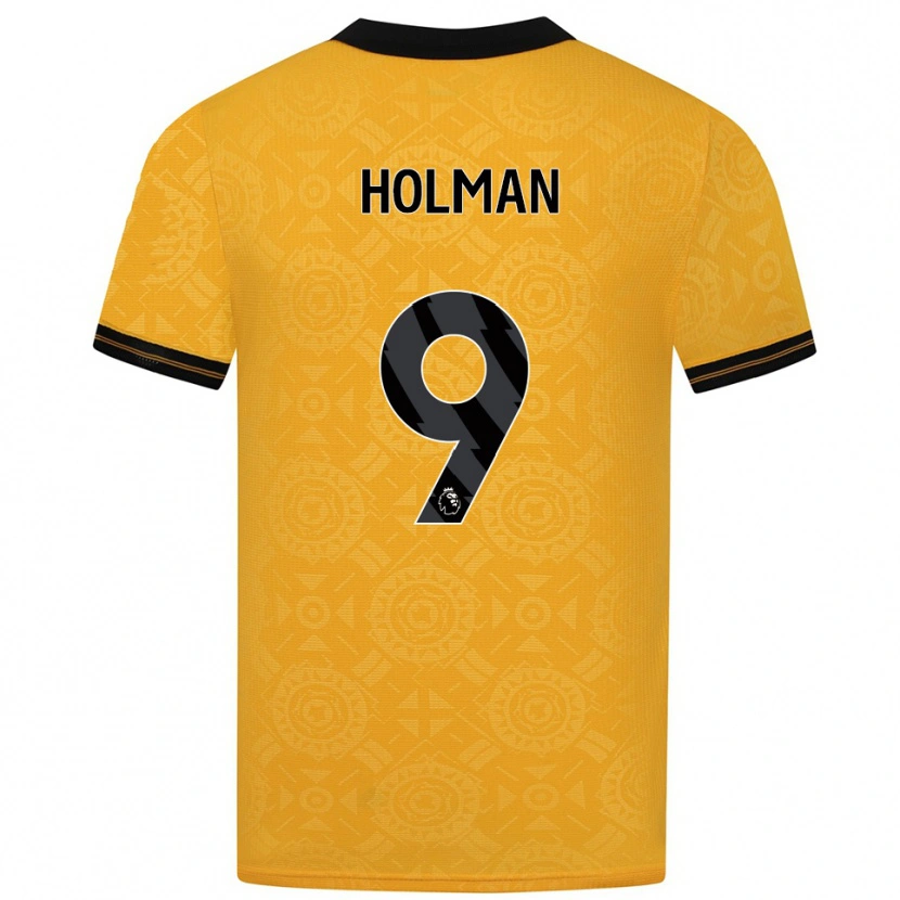Danxen Bambino Maglia Fletcher Holman #9 Giallo Nero Kit Gara Home 2025/26 Maglietta