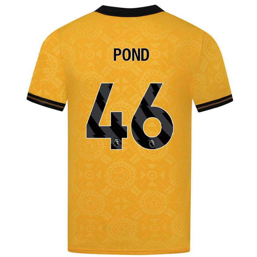 Danxen Bambino Maglia Alfie Pond #46 Giallo Nero Kit Gara Home 2025/26 Maglietta