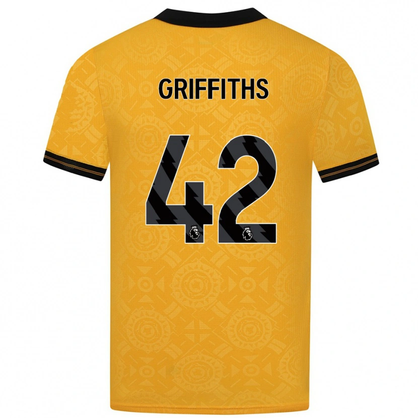 Danxen Bambino Maglia Harvey Griffiths #42 Giallo Nero Kit Gara Home 2025/26 Maglietta