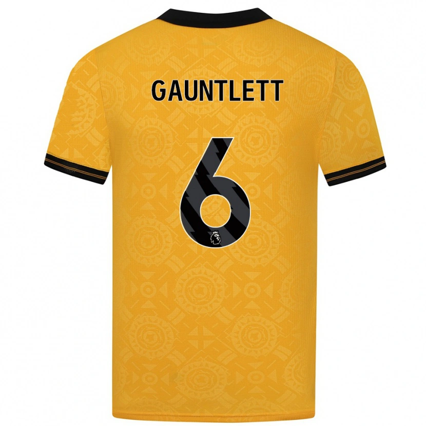 Danxen Bambino Maglia Maz Gauntlett #6 Giallo Nero Kit Gara Home 2025/26 Maglietta