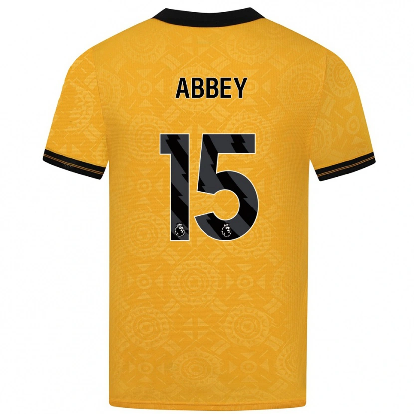 Danxen Bambino Maglia Jerome Abbey #15 Giallo Nero Kit Gara Home 2025/26 Maglietta