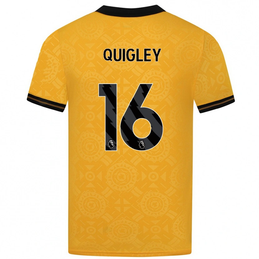 Danxen Bambino Maglia Racheal Quigley #16 Giallo Nero Kit Gara Home 2025/26 Maglietta