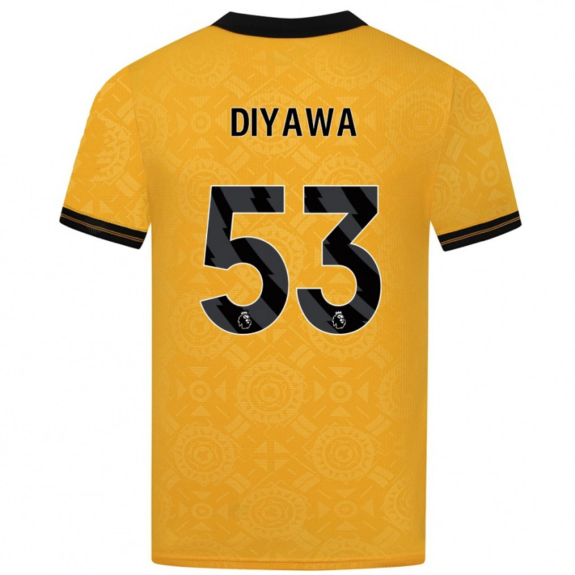 Danxen Bambino Maglia Aaron Keto Diyawa #53 Giallo Nero Kit Gara Home 2025/26 Maglietta