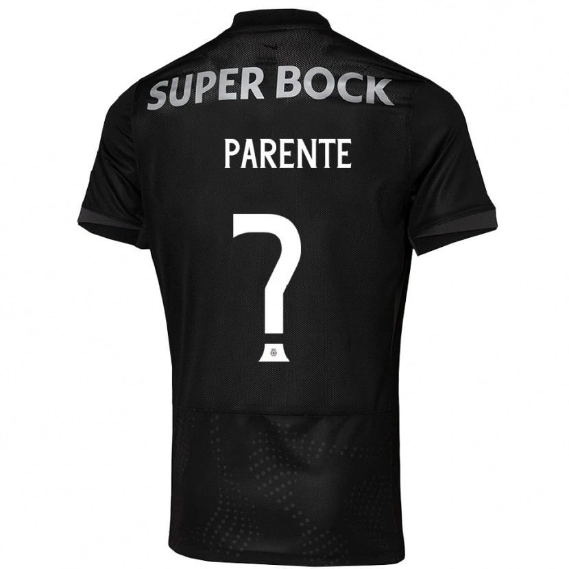 Danxen Bambino Maglia Tiago Parente #0 Nero Bianco Kit Gara Away 2025/26 Maglietta