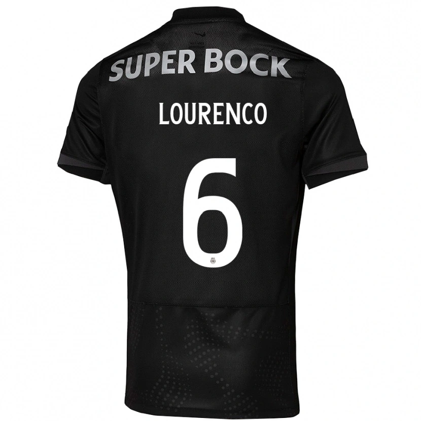 Danxen Bambino Maglia Bruna Lourenço Urbano Costa #6 Nero Bianco Kit Gara Away 2025/26 Maglietta