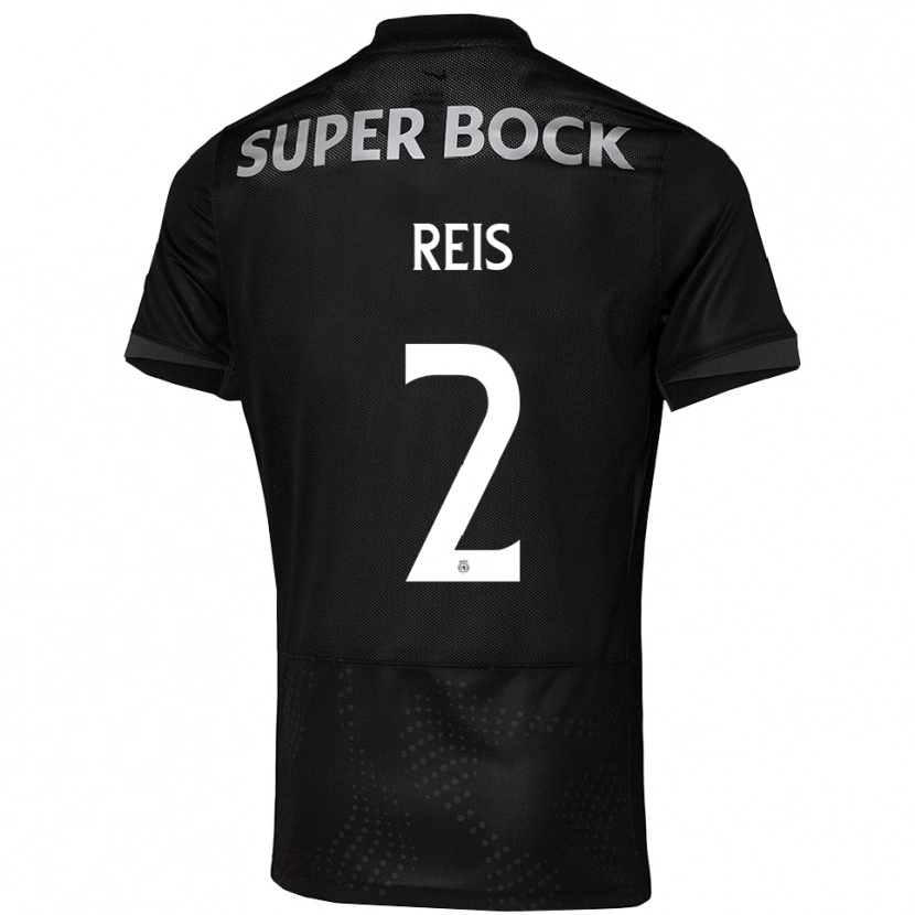 Danxen Bambino Maglia Matheus Reis #2 Nero Bianco Kit Gara Away 2025/26 Maglietta