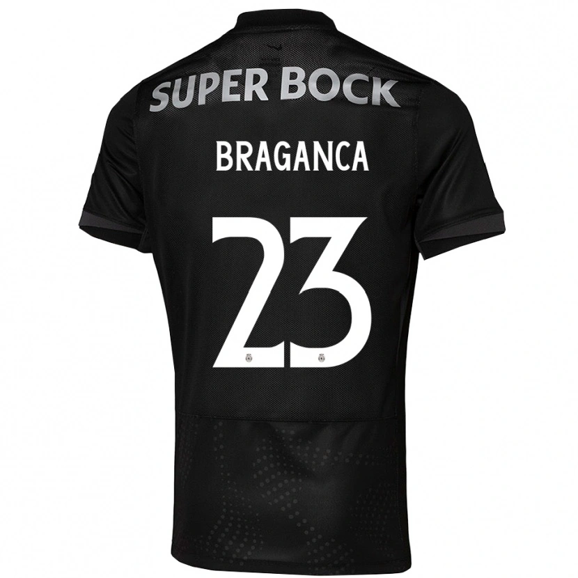 Danxen Bambino Maglia Daniel Bragança #23 Nero Bianco Kit Gara Away 2025/26 Maglietta