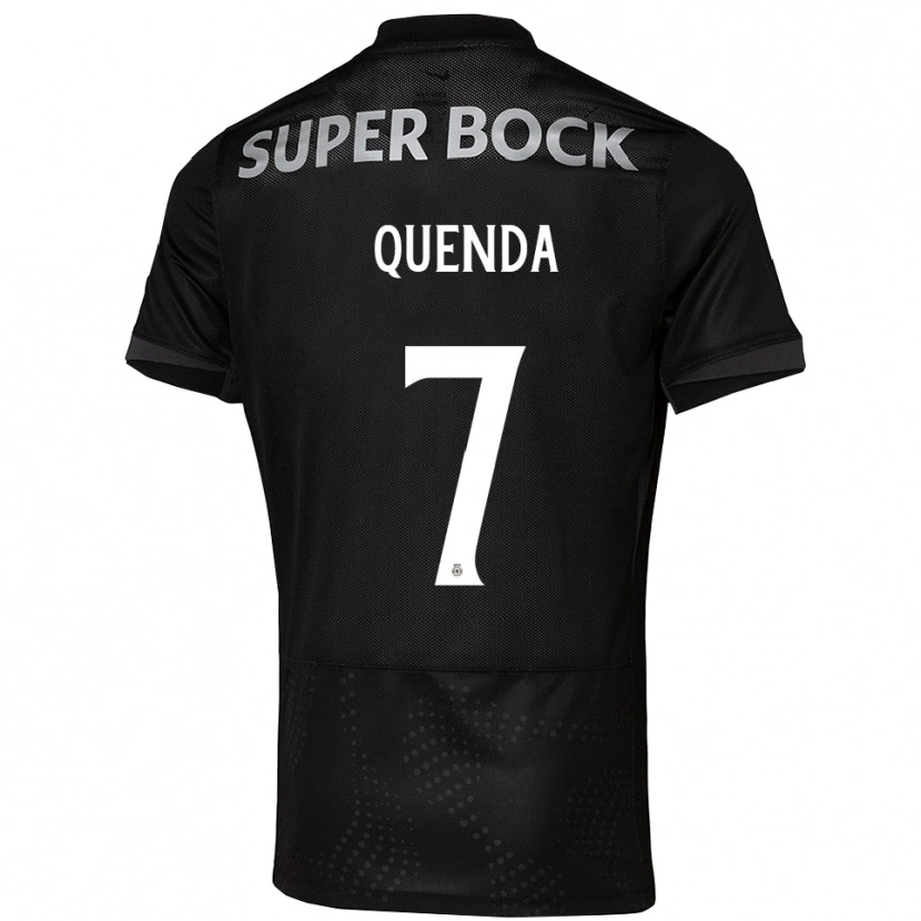 Danxen Bambino Maglia Geovany Quenda #7 Nero Bianco Kit Gara Away 2025/26 Maglietta