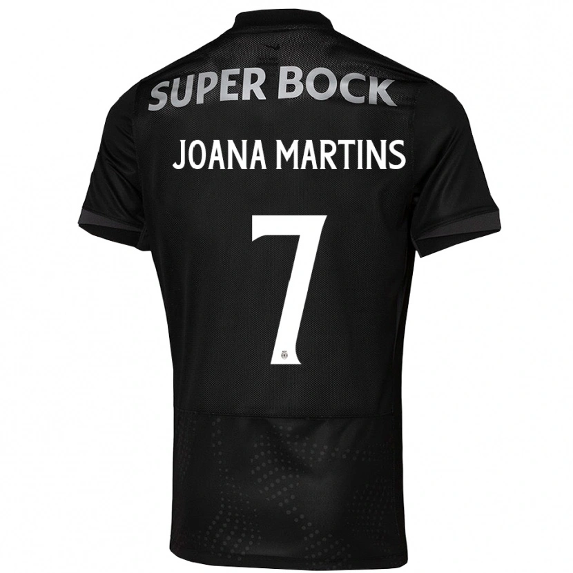 Danxen Bambino Maglia Joana David Carromeu Martins #7 Nero Bianco Kit Gara Away 2025/26 Maglietta