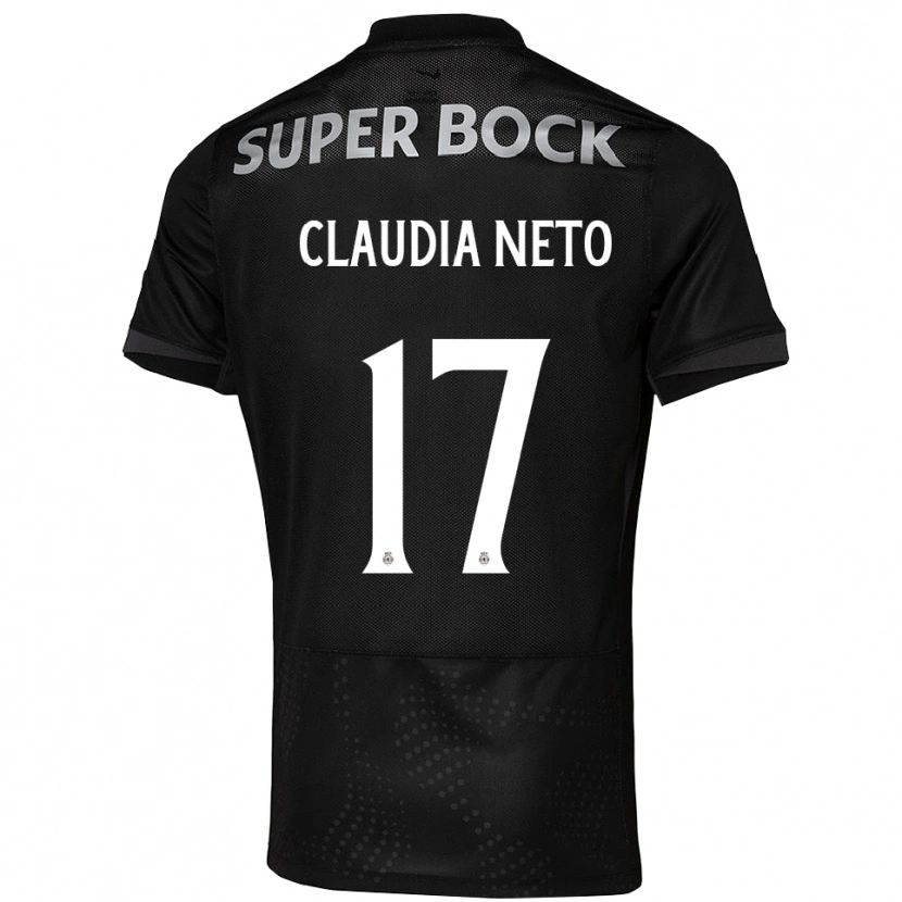 Danxen Bambino Maglia Cláudia Teresa Pires Neto #17 Nero Bianco Kit Gara Away 2025/26 Maglietta