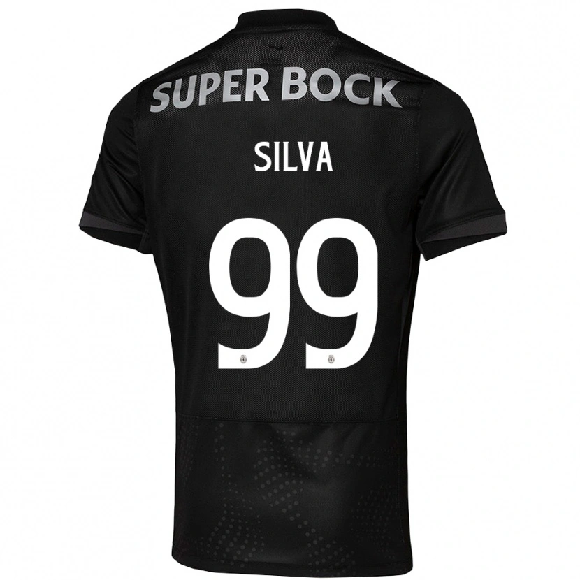 Danxen Bambino Maglia Francisco Silva #99 Nero Bianco Kit Gara Away 2025/26 Maglietta