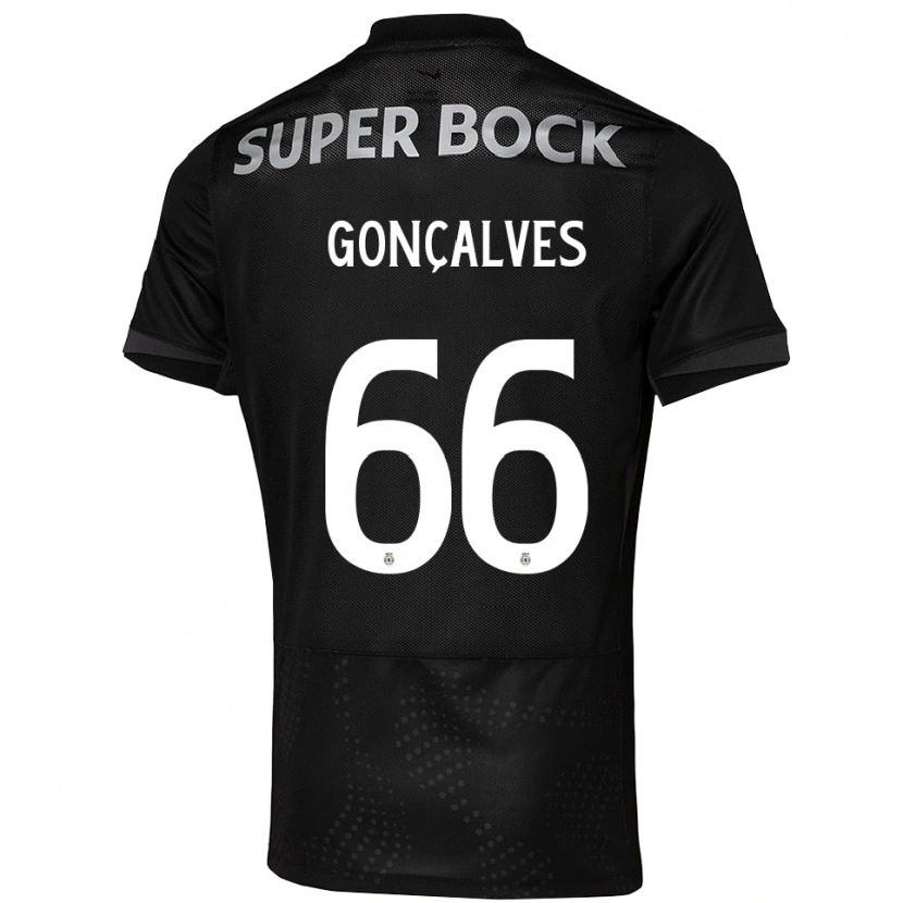 Danxen Bambino Maglia Iara Gonçalves #66 Nero Bianco Kit Gara Away 2025/26 Maglietta