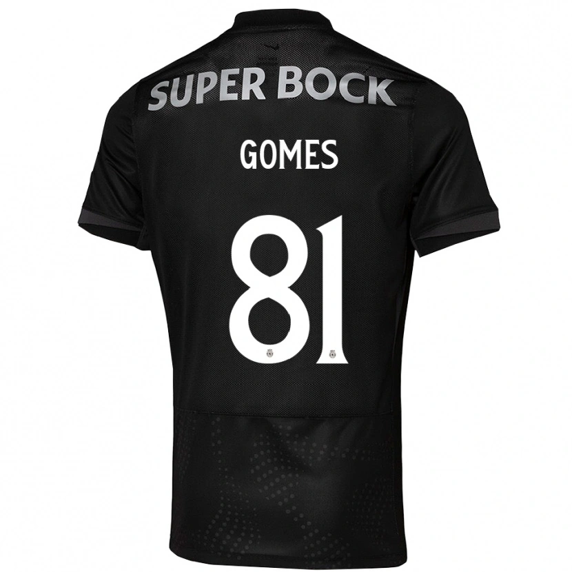 Danxen Bambino Maglia Salvador Gomes #81 Nero Bianco Kit Gara Away 2025/26 Maglietta