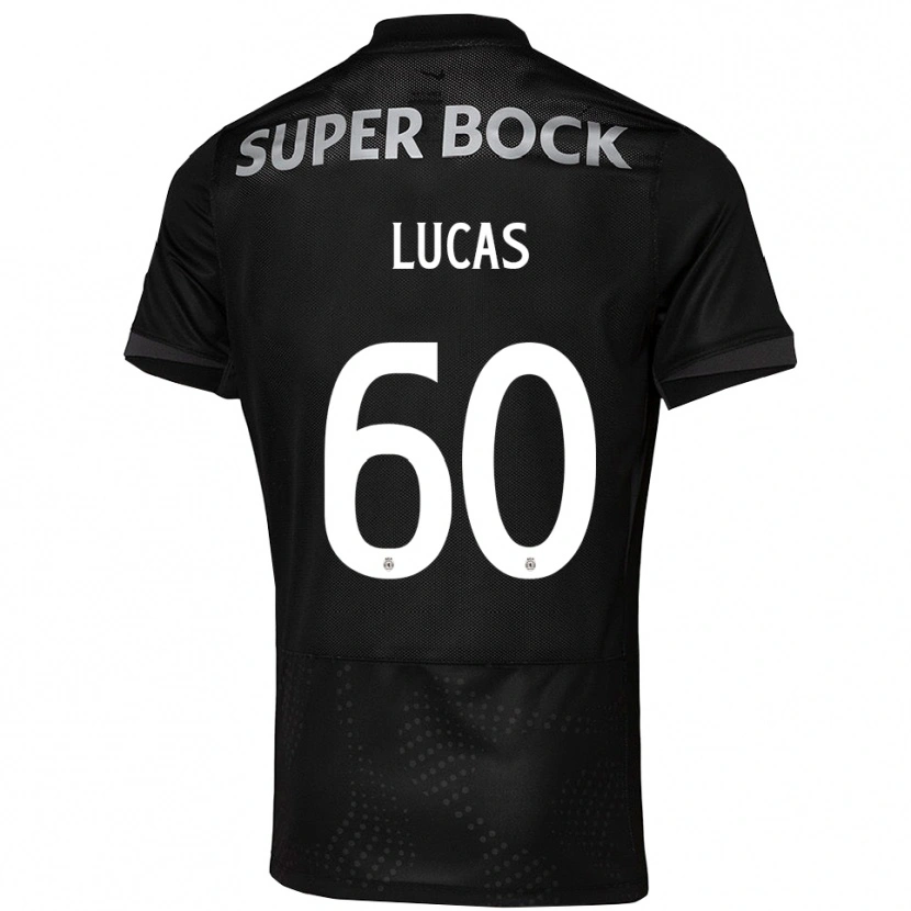 Danxen Bambino Maglia Rayan Lucas #60 Nero Bianco Kit Gara Away 2025/26 Maglietta