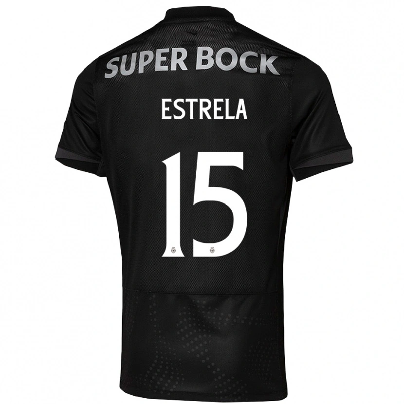 Danxen Bambino Maglia Bento Estrela #15 Nero Bianco Kit Gara Away 2025/26 Maglietta