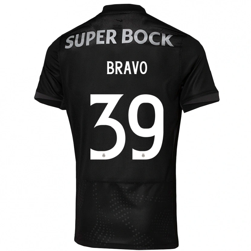 Danxen Bambino Maglia Andreia Bravo #39 Nero Bianco Kit Gara Away 2025/26 Maglietta