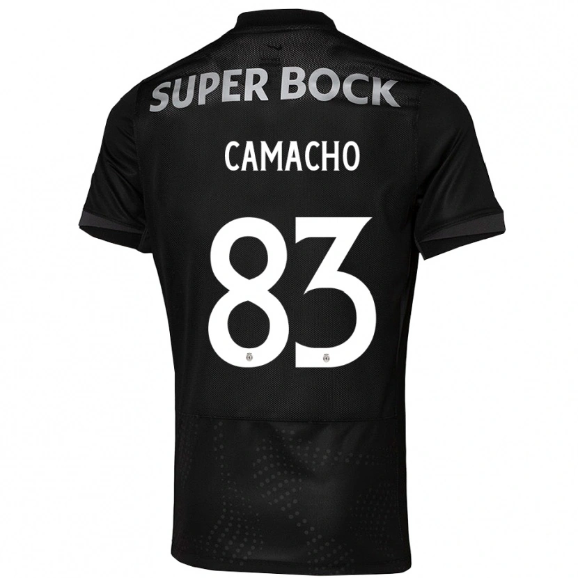 Danxen Bambino Maglia Rafael Camacho #83 Nero Bianco Kit Gara Away 2025/26 Maglietta